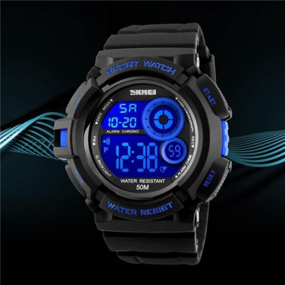 Mens Military Multifunction Digital Watches 50M Water Resistant Electronic - Picture 2 of 7